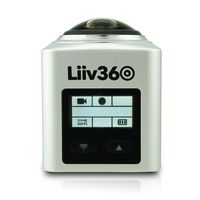 Liiv360 LV-360-S 2448p x 2448p 30fps 360 Degrees Panoramic Action Camera with 0.96" Display, Silver