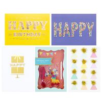 Hallmark Signature Birthday Cards Assortment (5 Cards with Envelopes)