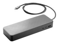 HP 1MK33AA#ABA USB-C Universal Docking Station for Chromebook 14 G4, EliteBook 1040 G4, ZBook Studio G3 Mobile Workstation & More, Black (Renewed)