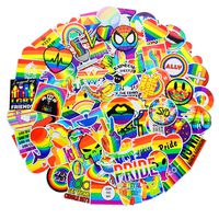 New Rainbow Vinyl Stickers for Water Bottles Rainbow Transparent Big 100-Pack Cute,Waterproof Durable, Aesthetic,Trendy Stickers for Teens,Girls Perfect for Waterbottle,Laptop,Phone,Travel