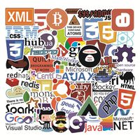 Java Language Programmer Sticker Pack of 50 Stickers - The Office Stickers for Laptops, The Office Laptop Stickers, Funny Stickers for Laptops, Computers, Hydro Flasks (Java 50pcs)
