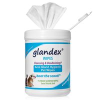 Glandex Dog, Cat & Pet Wipes Cleansing & Deodorizing Hygienic Anal Gland Grooming Wipes 75 ct Fresh Scent