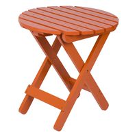 Shine Company Adirondack Round Folding Table, Rust
