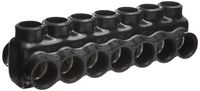 Morris Products 97677 Multi-Cable Connector, Insulated, Dual Entry, Black, 7 Ports, 750 - 250 Wire Range, 5/16" Allen Hex 7 Ports, 750 - 250 Wire Range, 5/16" Allen Hex