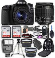 Canon EOS 80D + 18-55 STM + Accessory Bundle