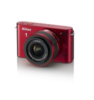 Nikon 1 J1  Digital Camera System with 10-30mm Lens (Red) (OLD MODEL)