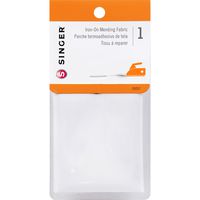 SINGER 00097 Iron-On Mending Fabric, Fabric Patch For Mending ClothesWhite