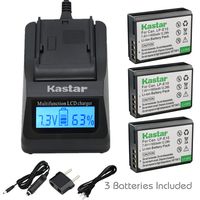 Kastar Ultra Fast Charger(3X Faster) Kit and Battery (3-Pack) for Canon LP-E10, LC-E10 Work with Canon EOS Rebel T5, EOS Rebel T3, EOS Kiss X50, EOS Kiss X70, EOS 1200D, EOS 1100D DSLR Cameras
