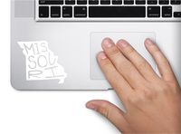ExpressDecor State Name Missouri Keypad Computer Laptop Symbol Decal Family Love Car Truck Sticker Window (White)