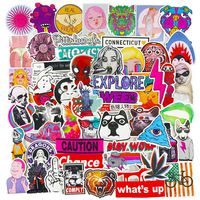 Cool Girl Laptop Stickers Pack 60pcs Water Bottles Skateboard Luggage Cars Phone Bike Decals