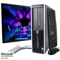 HP Elite 8100, Intel Core i5 3.2-GHz, 8gb Ram, 1TB Hard Drive, 20" LCD, DVD, Keyboard, Mouse, WiFi, Windows 10 Pro (Renewed)