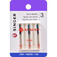 SINGER 2108 Denim Machine Needles, Size 100/16, 3-Count