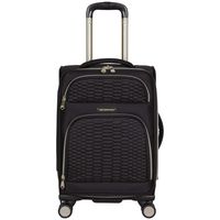 Aimee Kestenberg Women's Florence 20" Softside Expandable 8-Wheel Carry-On Suitcase, Black