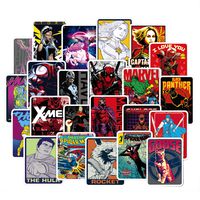 100pcs Super Hero Marvel Alliance The Avengers Sticker Decals Packs for Water Bottle Laptop Cellphone Skateboard Bicycle Motorcycle Car Bumper Luggage Travel Case