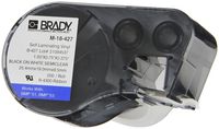 Brady M-116-427 Vinyl B-427 Black on White/Clear Label Maker Cartridge, 2-1/2" Width x 1-1/2" Height, For BMP51/BMP53 Printers