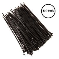 Strong Ties Altai-1 Cable Zip Ties, Premium Heavy Duty, Nylon Wire, 50 lb. Tensile Strength, Indoor Outdoor UV Resistant, Large, Black, 150 Piece