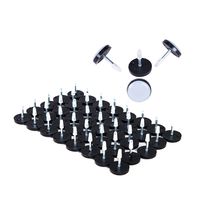 CO-Z 40 PCS Chair Glides Furniture Glides Nail on Furniture Sliders, Chair Leg Floor Protectors for Hardwood Dinning Wooden Furniture, Magic Chair Leg Pads (0.75'' Φ19mm).