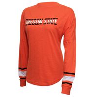 NCAA Oregon State Beavers Women's Campus Specialties Long Sleeve Fan Tee, Large, Orange