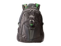 High Sierra XBT TSA Laptop Backpack - Ideal for High School and College Students - Fits Most 17-inch Laptop Models, Charcoal/Silver/Kelly