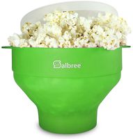 Original Salbree Microwave Popcorn Popper, Silicone Popcorn Maker, Collapsible Bowl BPA Free - 15 Colors Available (Green)