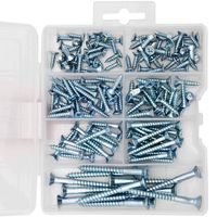 ORGRIMMAR Wood Screw Phillips Flat Head Zinc Plated Wood Interior Construction Metal Screw Assortment Kit,150 Pcs