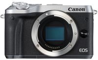 Canon EOS M6 Mirrorless Digital Camera (International Model) (Body Only, Silver)