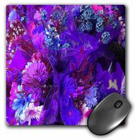 3dRose LLC 8 x 8 x 0.25 Inches Pretty Purple Floral Mix Mouse Pad (mp_20688_1)