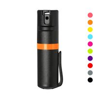 POM Black Pepper Spray Pocket Clip Model - Maximum Strength Self Defense OC Spray Safety Flip Top 10ft Range Running and Outdoors (Orange)