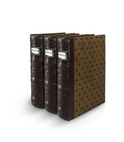 Bellagio-Italia Tuscany Chestnut DVD Storage Binder Set - Stores Up to 144 DVDs, CDs, or Blu-Rays - Stores DVD Cover Art - Acid-Free Sheets