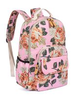 Leaper Floral School Backpack for Girls Travel Bag Bookbag Satchel Daypack Pink