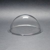 DURADOM Acrylic Dome With Flange Clear Plastic Hemisphere - Multi Use Bubble Pet Dog Fence Window Sphere CCTV Dome Acrylic Camera Perspex Display Transparent Cover Floating Fish Dome (3.6 inch / 90mm)