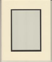 Pack of 5 11x14 Cream & Black Double Picture Mats Cut for 8x10 Pictures