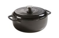 Lodge EC6D18 Enameled Dutch Oven, 6 Qt, Midnight Chrome