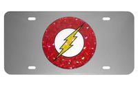 Elektroplate The Flash DC Comics Lightening Bolt Matte Metal License Plate