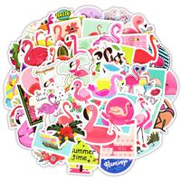 Waterproof Vinyl 50pcs Flamingo Stickers for Personalize Laptop, Car, Helmet, Skateboard, Luggage Graffiti Decals (50pcs)