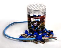 Shielded Internet Network Connector (RJ45 CAT6 Shielded end-Pass-Through 50pieces one Piece Ethernet Modular Plugs with 50 Strain Relief) for 23AWG Shielded Cable