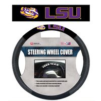 NCAA LSU Tigers Poly-Suede Steering Wheel Cover, Team Color