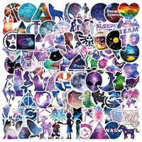 [2019 New] 100 Pcs PVC Vinyl Stickers for Hydro Flask, Galaxy Stickers for Kids Car Bicycle Luggage Decal Graffiti Patches Skateboard Waterproof Stickers for Water Bottle [No-Duplicate]