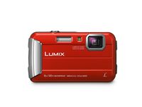 PANASONIC LUMIX Waterproof Digital Camera Underwater Camcorder with Optical Image Stabilizer, Time Lapse, Torch Light and 220MB Built-In Memory - DMC-TS30R (Red)