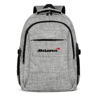 Laptop Backpack Water Repellent McLaren-Original-Logo-Price-Sports-car-Cost- Travel Laptop Backpack with USB Charging Port for Men Womens School College Bookbag Fits 15.6 Inch Laptop Notebook-Grey