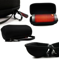 DURAGADGET Premium Quality Custom-Designed Hard EVA Case in Black for The New JBL Pulse 2 Wireless Bluetooth Speaker - with Carabiner Clip & Durable Carry Handle