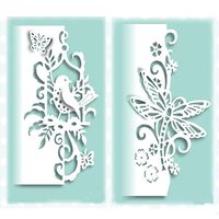 2pcs Metal Die Cuts,Lace Bird Butterfly Dragonfly Metal Cutting Dies Stencils DIY Invitation Scrapbook Embossing Album Paper Photo Craft for Card Making Mould Template