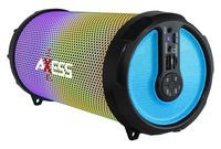 AXESS SPBL1044 Vibrant Plus Black HIFI Bluetooth Speaker with Disco LED Lights In Blue