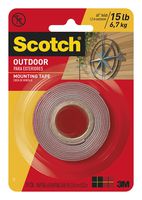 Scotch Mounting, Fastening & Surface Protection Scotch Outdoor Mounting Tape, x 60-inches, Gray, 1-Roll (411P), 1-inch inches, 15 Pound