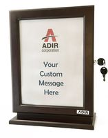 Adir Customizable Wood Suggestion Box - Mahogany - with a Free Pack of Refill Suggestion Box Cards