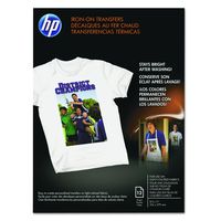 HP C6049A Iron-On Transfers, 8-1/2 x 11, White (Pack of 12)