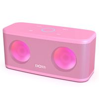 DOSS SoundBox Plus Portable Wireless Bluetooth Speaker with HD Sound and Deep Bass, Wireless Stereo Pairing, Built-in Mic, 20H Playtime, Portable Wireless Speaker for Phone, Tablet, TV, and More.-Pink