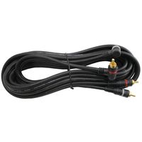 Dual RCA Stereo Audio Cable - Right Angle to Straight 12 FT Long
