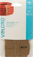 VELCRO Brand ONE-WRAP Ties | Reusable Pre-cut and Self Gripping | For Bundling Hoses, Wood, Heavy Duty Extension Cords | 3 Ct 23" x 7/8" | Coyote