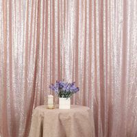 Eternal Beauty Light Champagne Sequin Wedding Backdrop Photography Background Party Curtain, 5Ft X 7Ft